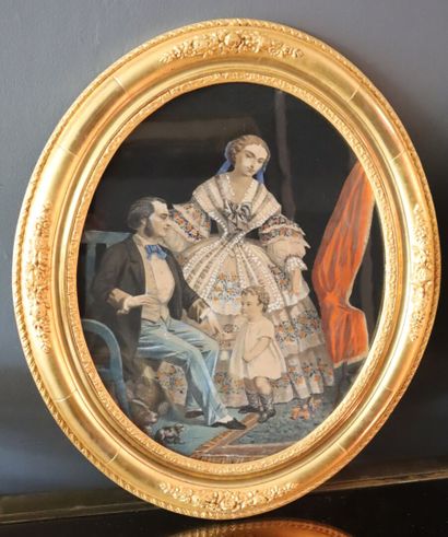 Portrait de famille
Paire de cadre fixé sous...