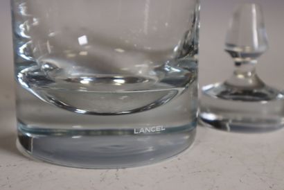 LANCEL 
Glass decanter 
H: 27 cm with st...