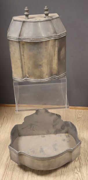 Pewter wall fountain in the style of the...