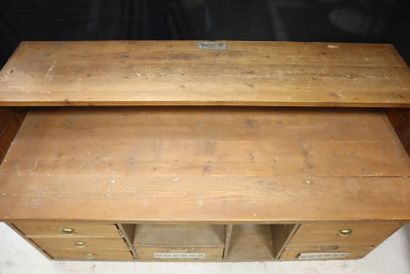 Large bar cabinet in molded pitchwood with...