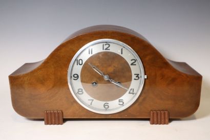 Art Deco wooden clock 
Metal dial with Arabic...