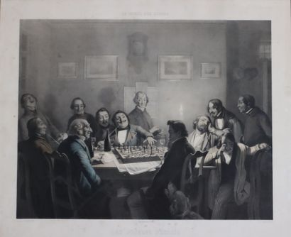 Two lithographs : 
after JP Hasenclever 
tasters...