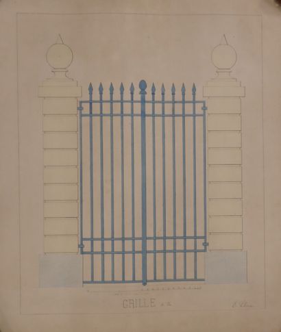 Architectural plans, including by E. Lhumeau...