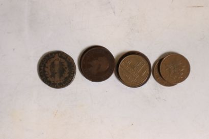 Lot of silver coins : 
54 coins 10 FF Turin,...