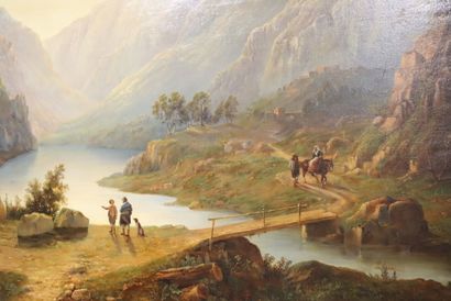 Italian school of the mid-nineteenth century
Travelers...