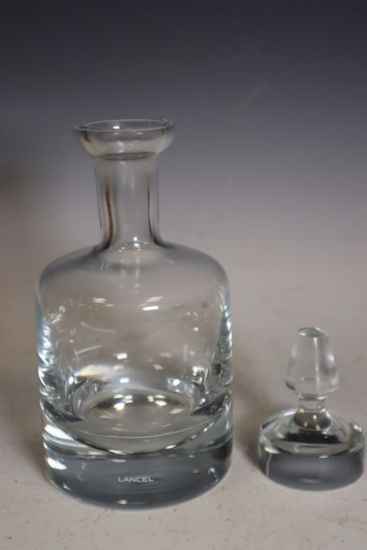 LANCEL 
Glass decanter 
H: 27 cm with st...