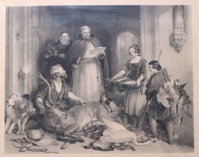 Black lithographic coaster
After Edwin Landseer,...