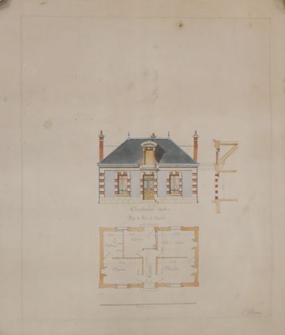 Architectural plans, including by E. Lhumeau...
