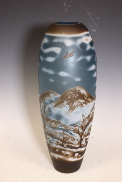 Dans le goût de Gallé
Grand vase en verre...