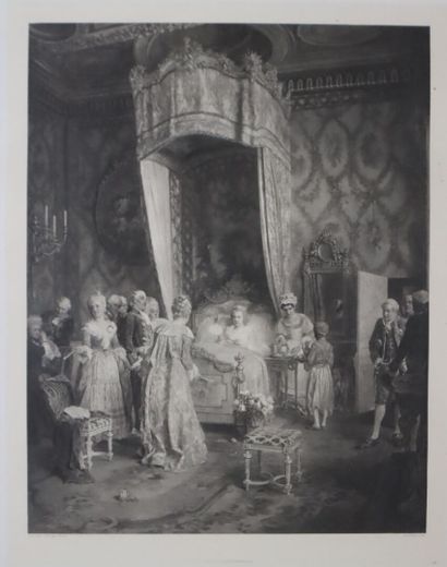 Black lithograph after Adolphe Grison 
The...
