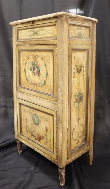 Lacquered wood upright child's secretary...