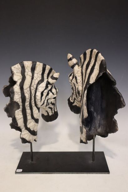 Claudie PERRIGAUD (20th century)
Two zebra...
