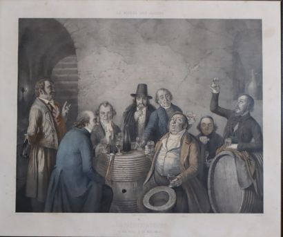 Two lithographs : 
after JP Hasenclever 
tasters...