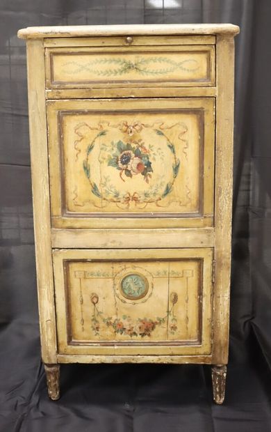Lacquered wood upright child's secretary...
