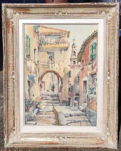 Georges CHAPPUIS (1920-2010) 
Old town in...