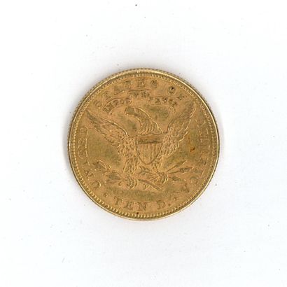 1 monnaie en or : 10 dollars US 1882