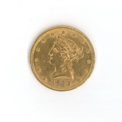 1 monnaie or : 10 dollars US 1893