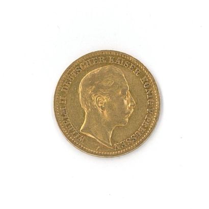 1 monnaie en or: 10 mark Allemagne Prusse...