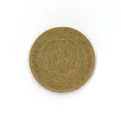1 gold coin : 40 FF Bonaparte Premier Consul...