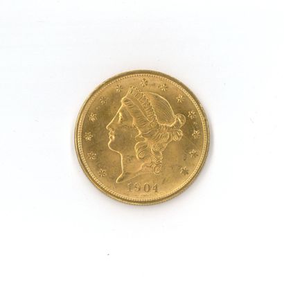 1 monnaie or : 20 dollars US 1904