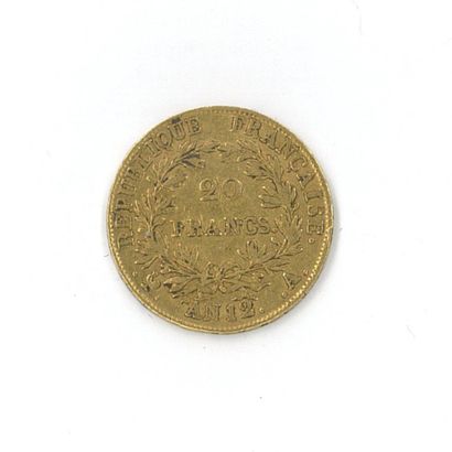 1 gold coin 20 FF Napoléon I AN 12 A