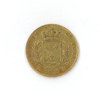 1 gold coin: 20 FF Louis XVIII 1815 Q