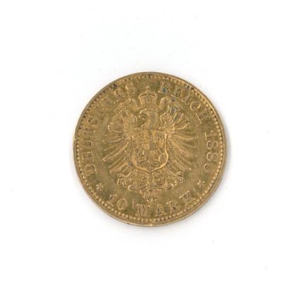1 monnaie en or: 10 mark Hesse 1880