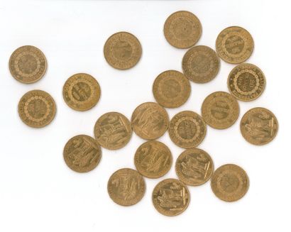 20 gold coins : 20 FF Génie 1878 A