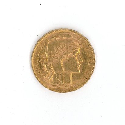 1 gold coin: 20 FF cock 1909