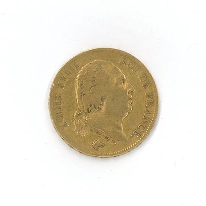 1 gold coin: 40 FF Louis XVIII 1818 W