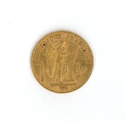 1 gold coin: 20 FF Génie 1874 A