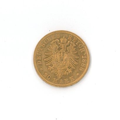 1 monnaie or : 20 marks Frédéric roi de Prusse...
