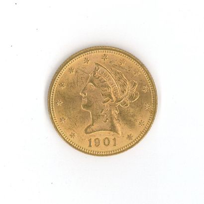 1 monnaie or : 10 dollars US 1901