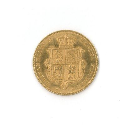 1 monnaie or : 1/2 Souverain Victoria 18...