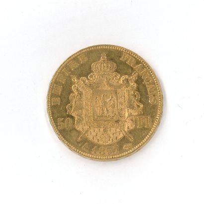 1 gold coin: 50 FF Napoléon III bare head...