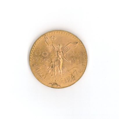 1 monnaie or : 50 Pesos Mexique 1821-194...