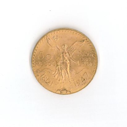 1 monnaie or : 50 Pesos Mexique 1821-194...