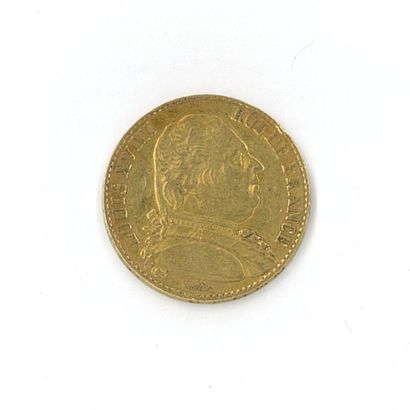 1 gold coin: 20 FF Louis XVIII 1815 Q