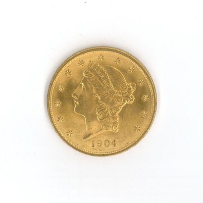 1 monnaie or : 20 dollars US 1904