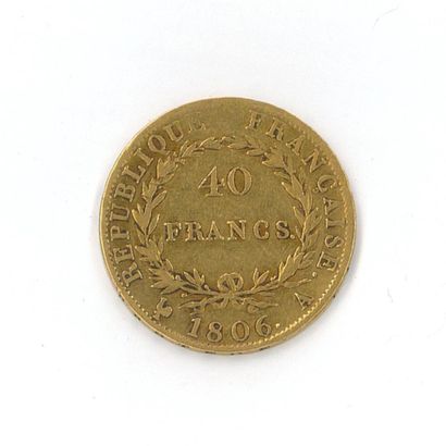 1 gold coin : 40 FF Napoléon Empereur 18...