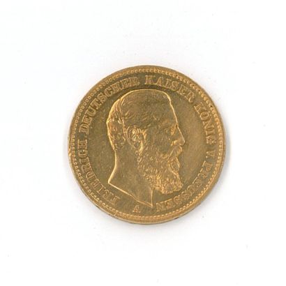 1 monnaie or : 20 marks Frédéric roi de Prusse...