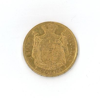 1 monnaie or : 40 Lires Italie Napoléon Empereur...