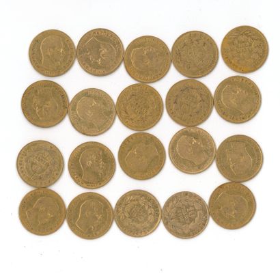 20 gold coins: 10 FF Napoléon III (1855 A...