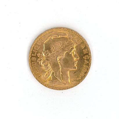 1 gold coin: 20 FF cock 1914