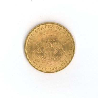 1 monnaie or : 20 dollars US 1896