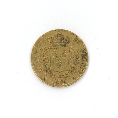 1 gold coin: 20 FF Louis XVIII 1814 A