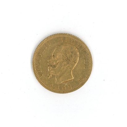 1 monnaie en or : 20 Lires 1862