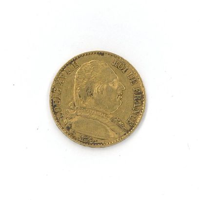 1 gold coin: 20 FF Louis XVIII 1814 A