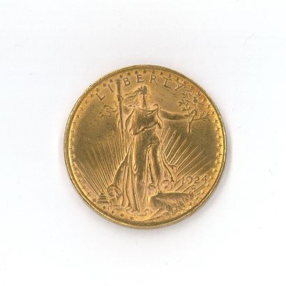 1 monnaie or : 20 dollars US 1924