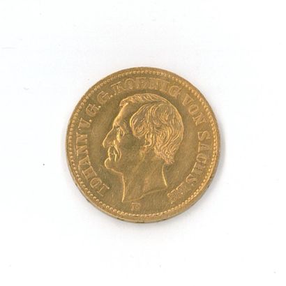 1 monnaie or : 20 marks Johann Royaume de...
